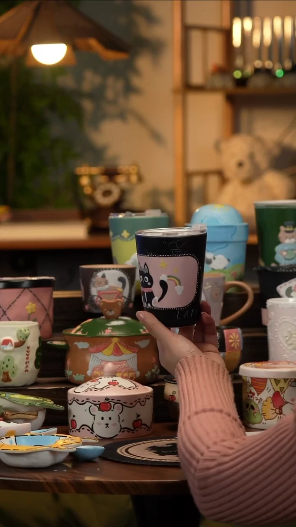 杯子瓷A213景德镇原创手工陶瓷