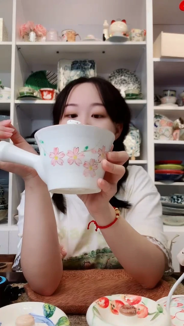 陶瓷【微瑕】兔子粉樱急须壶