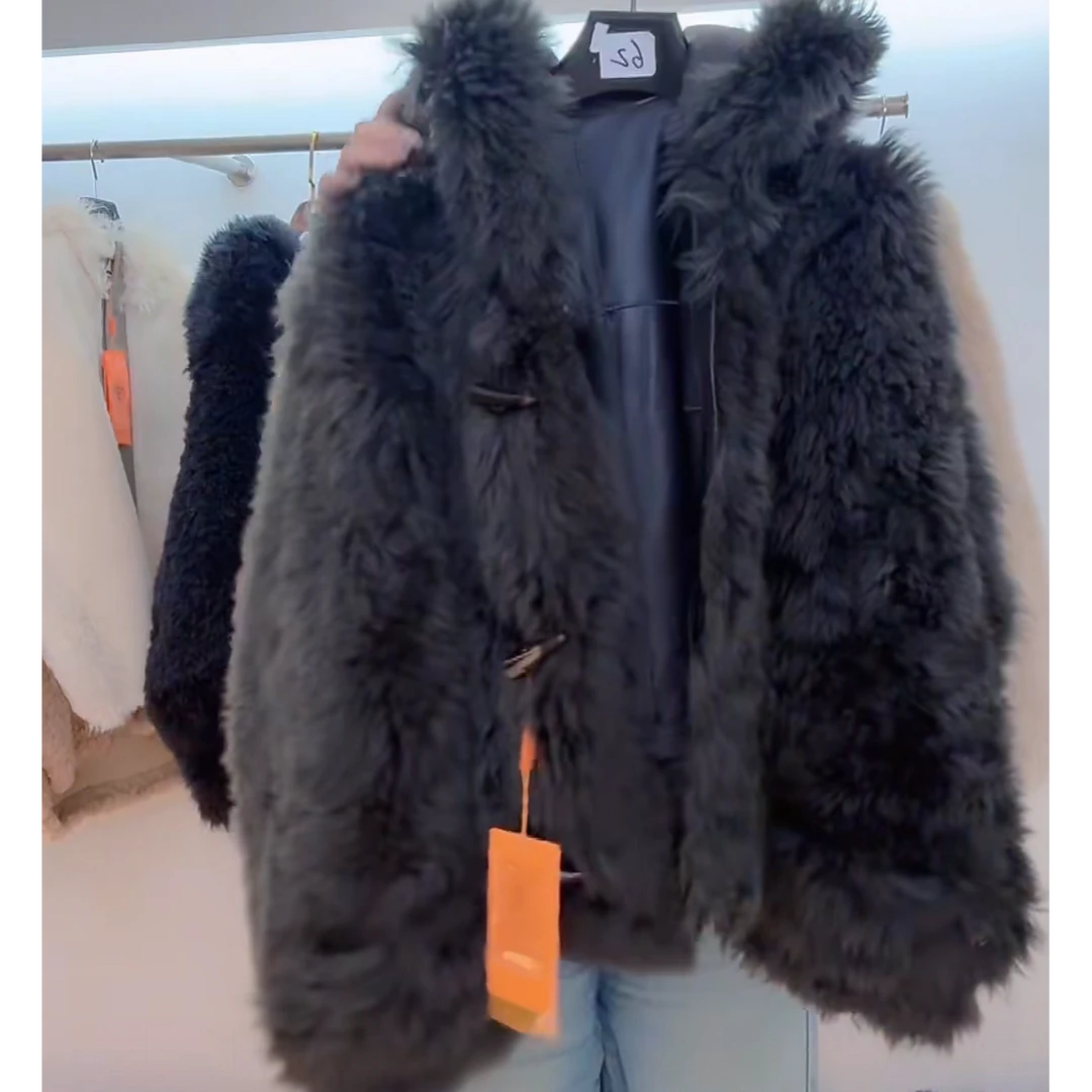 【宁小姐】冬季新款“牧羊少女”皮毛一体羊皮羊毛外套女短款外套