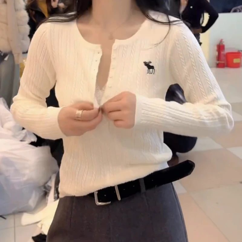 2025秋冬新款韩系百搭设计感套头秋冬小马竖纹针织衫LK2508156