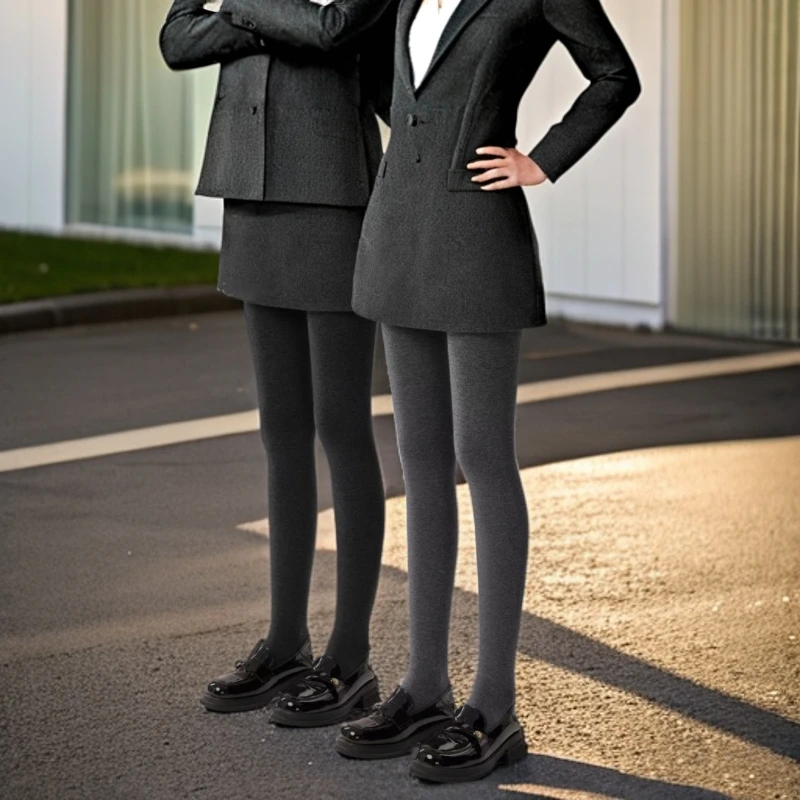 胖姐严选冬款加厚绒高腰保暖收腹提臀显瘦连脚打底裤