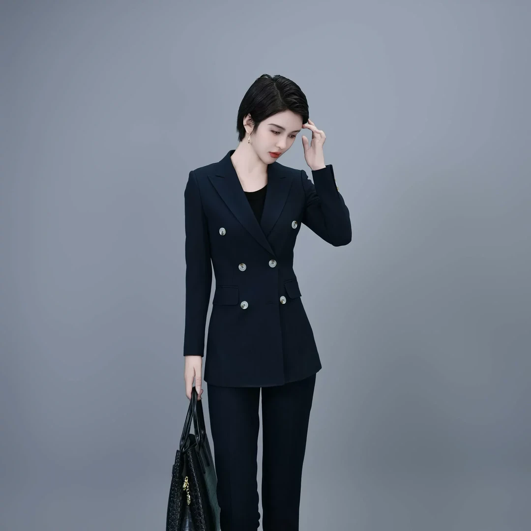 Falaibang/法莱邦160春秋款双色长袖小脚西装套装