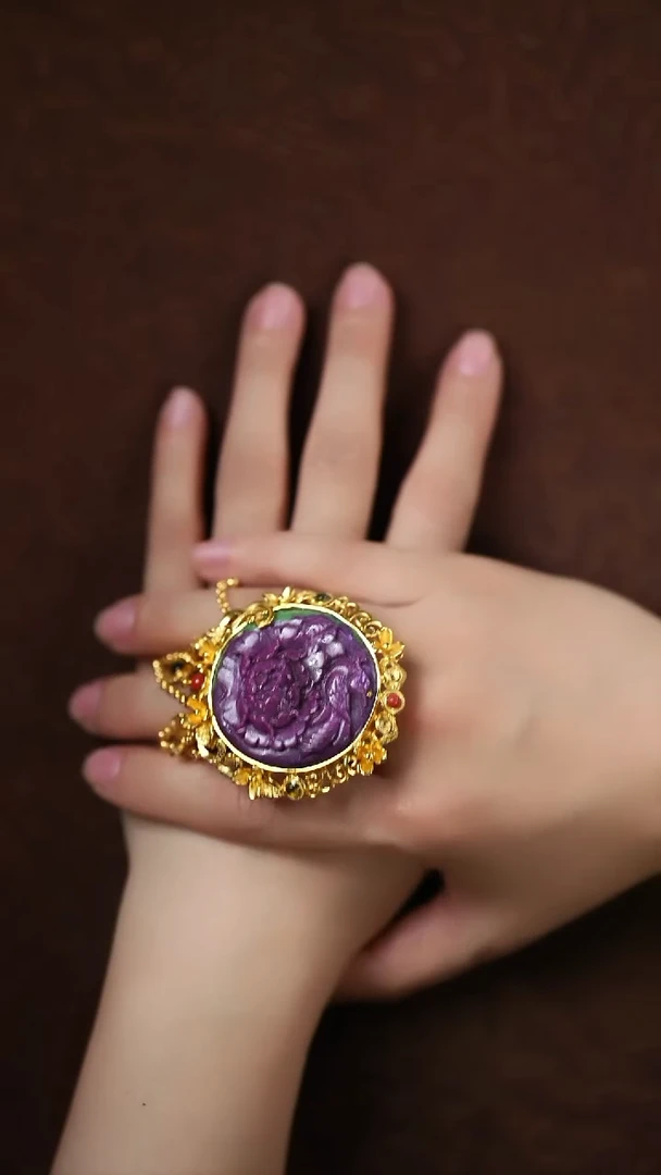 未镶嵌戒指红宝石闪购 牡丹花