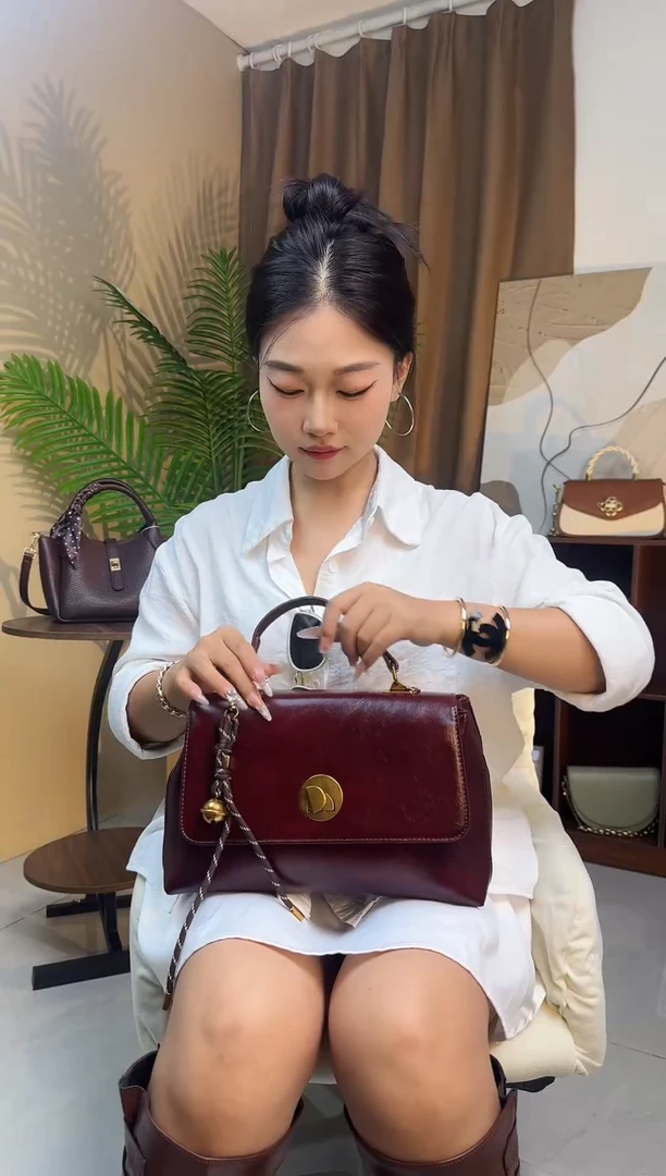 牛皮（革）小众轻奢高级感女包