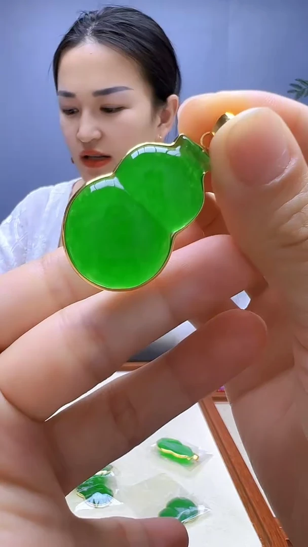 翡翠14K金镶嵌颈饰丹丹diy颈饰