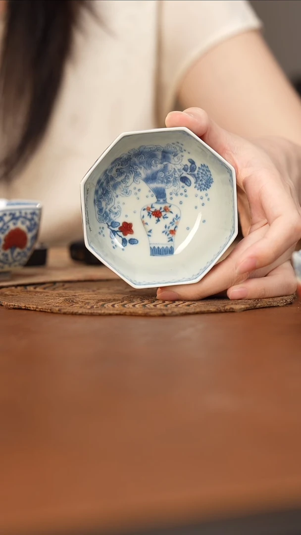 杯少*白屹朴青花釉里红