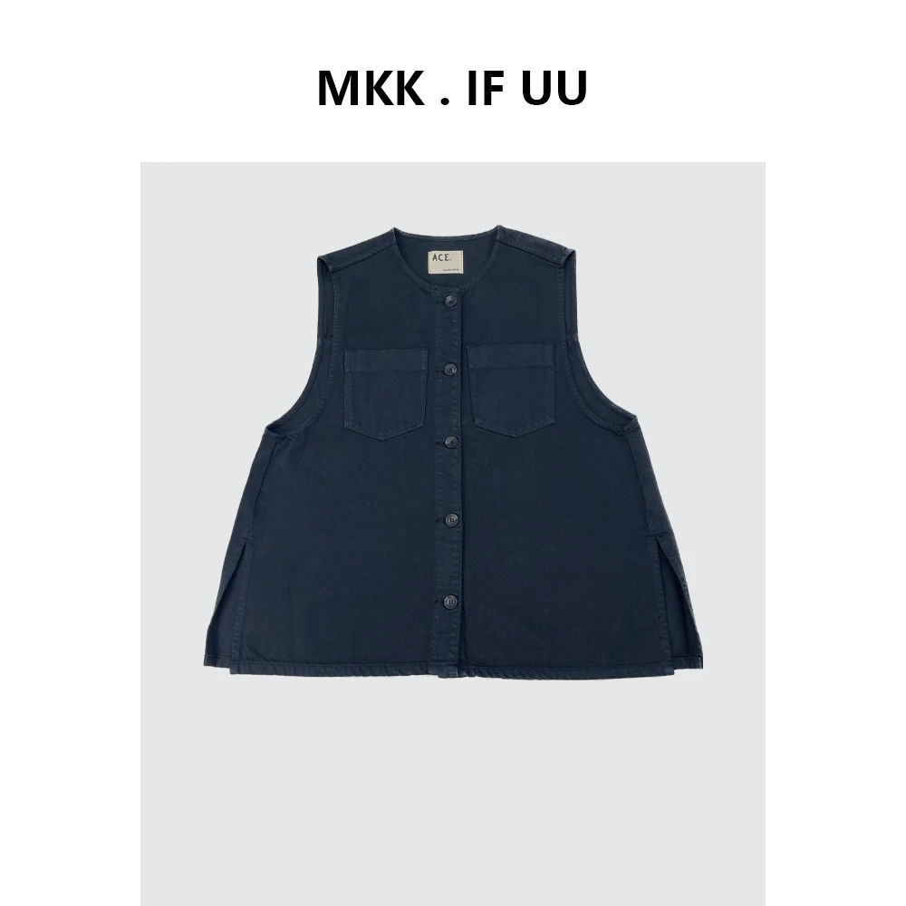 KEKE 推荐 2025早秋重磅洗水复古工装牛仔马甲