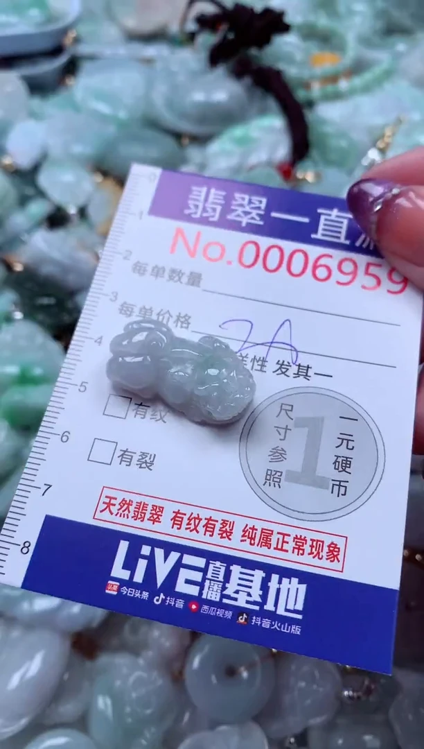 翡翠未镶嵌吊坠(不含链)6959