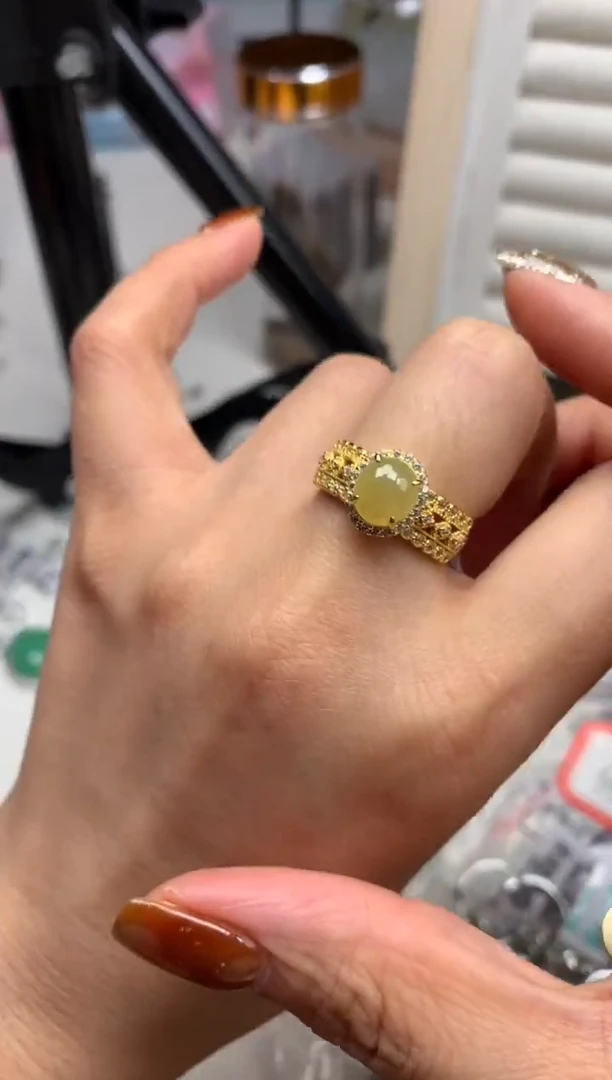 银S925镶嵌戒指翡翠32