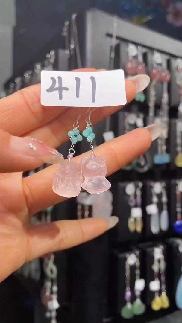 银S925镶嵌耳饰紫晶喜欢拍