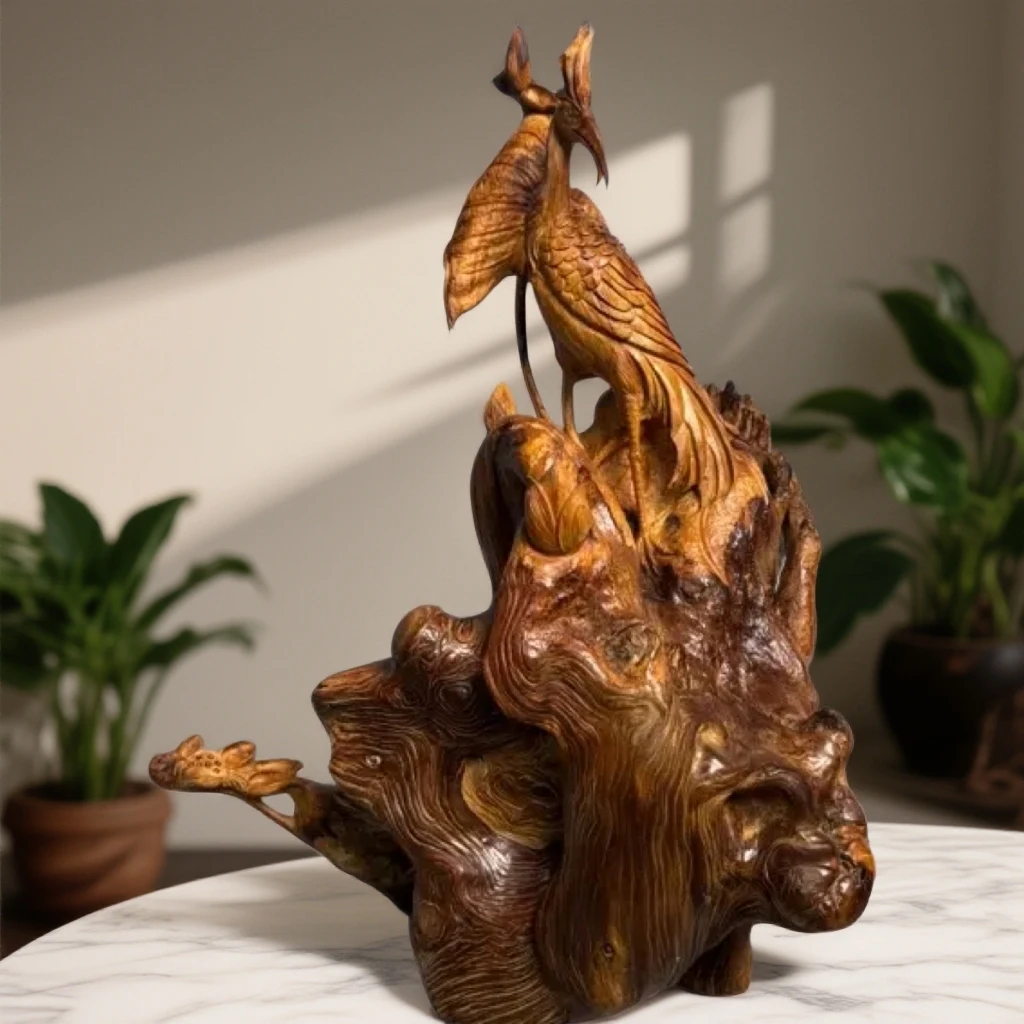 适合客厅装饰彰显艺术氛围手工雕刻（一路连升）