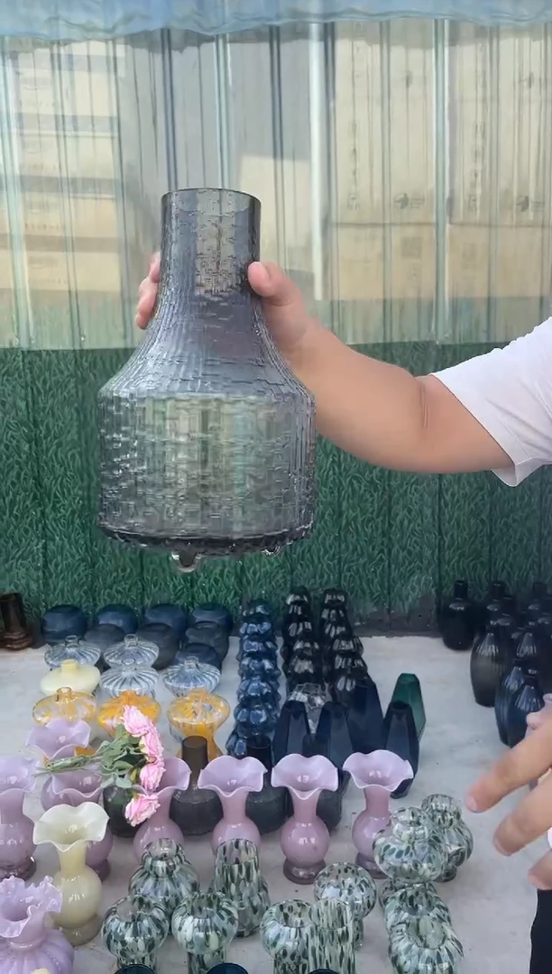 现代客厅摆件玻璃花瓶高级感