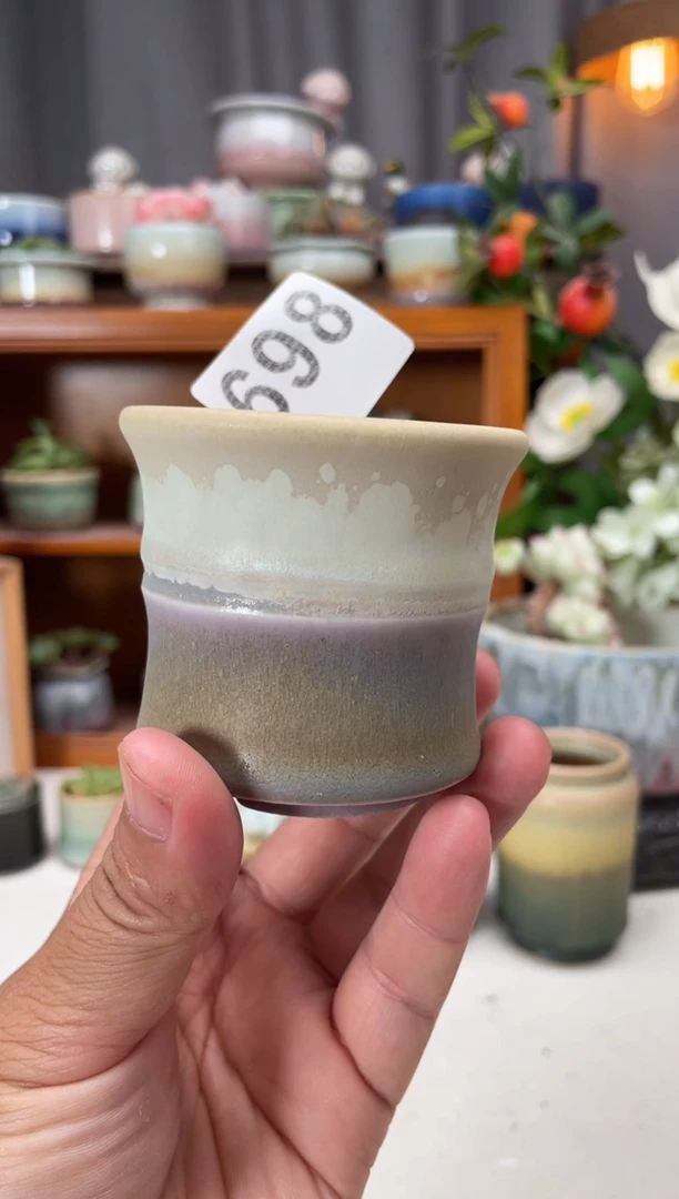瓷片698知木小芳花盆