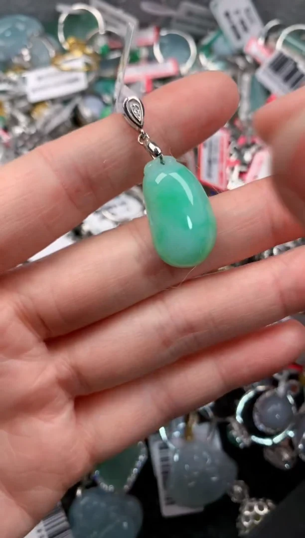 银S925镶嵌戒指翡翠999---7