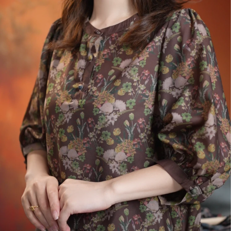 【薄荷花雨】6.29-1新款阔太洋气透气舒适感上衣女装