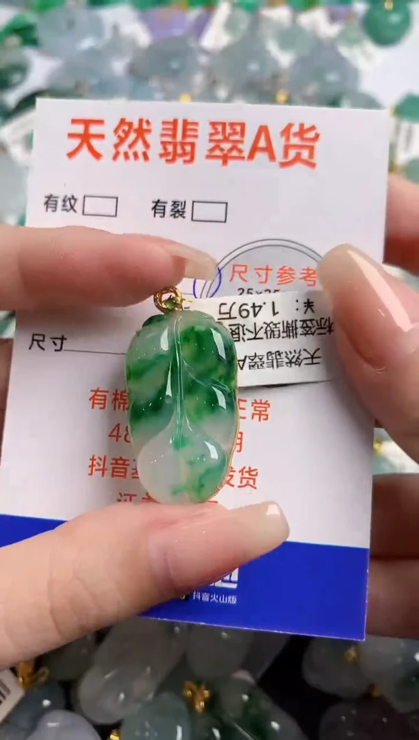 翡翠18K金镶嵌颈饰0010956540
