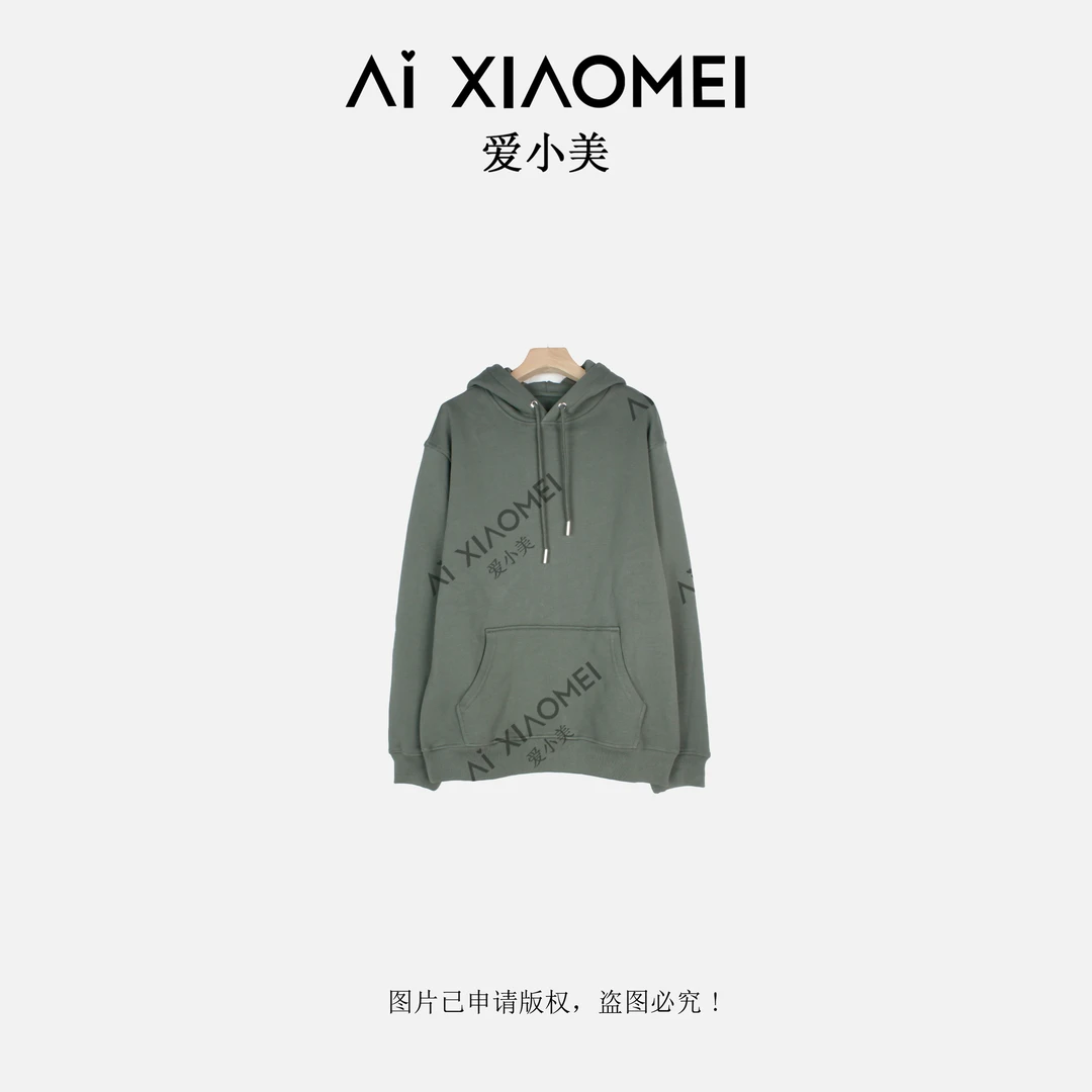 Aixiaomei/爱小美宽松休闲纯色连帽加绒卫衣SY-2968
