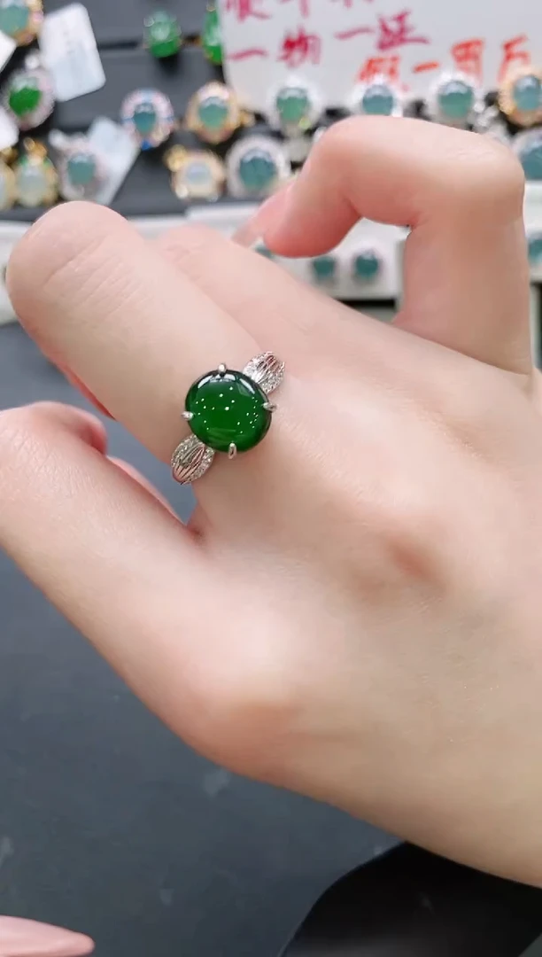 【闪购商品】翡翠戒指银S925镶嵌11111111