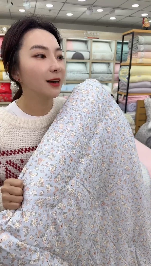 棉60支春秋被 1.5*2.0 梅花蓝