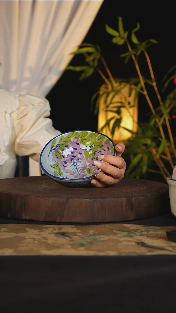 碗景德镇手工手绘高温陶瓷可进蒸箱烤箱洗碗机
