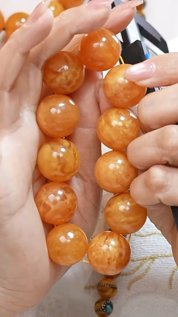 蜜蜡颈饰未镶嵌2428天然蜜蜡珠宝奇石全部保真