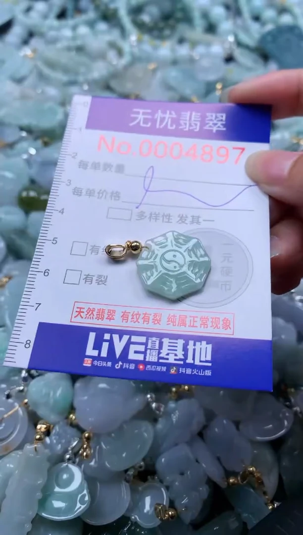 翡翠未镶嵌吊坠(不含链)4897