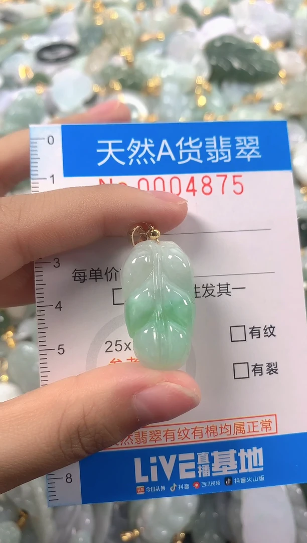 颈饰未镶嵌翡翠净货挂件-4875