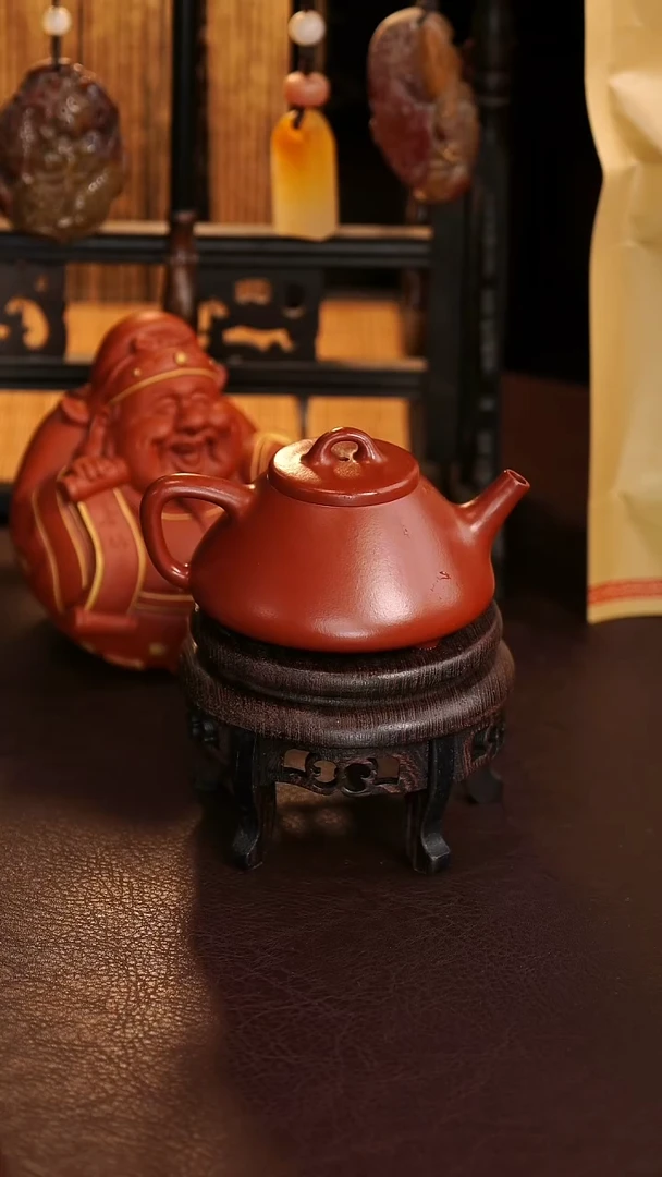 原矿手工朱泥子冶石瓢150CC