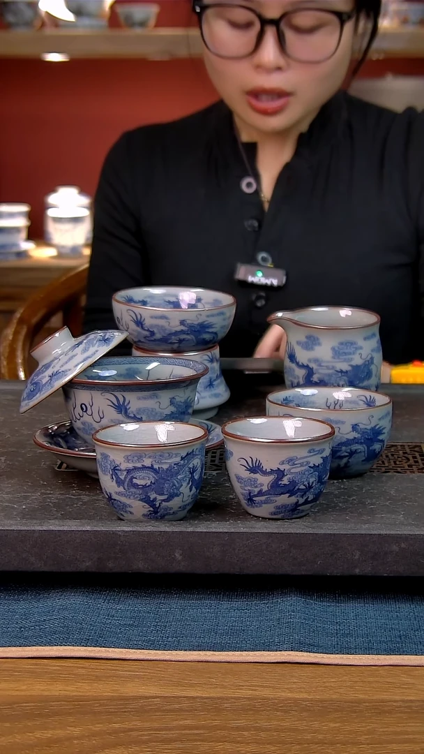 简装家用款6件套 老陶泥开片纹陶瓷茶具