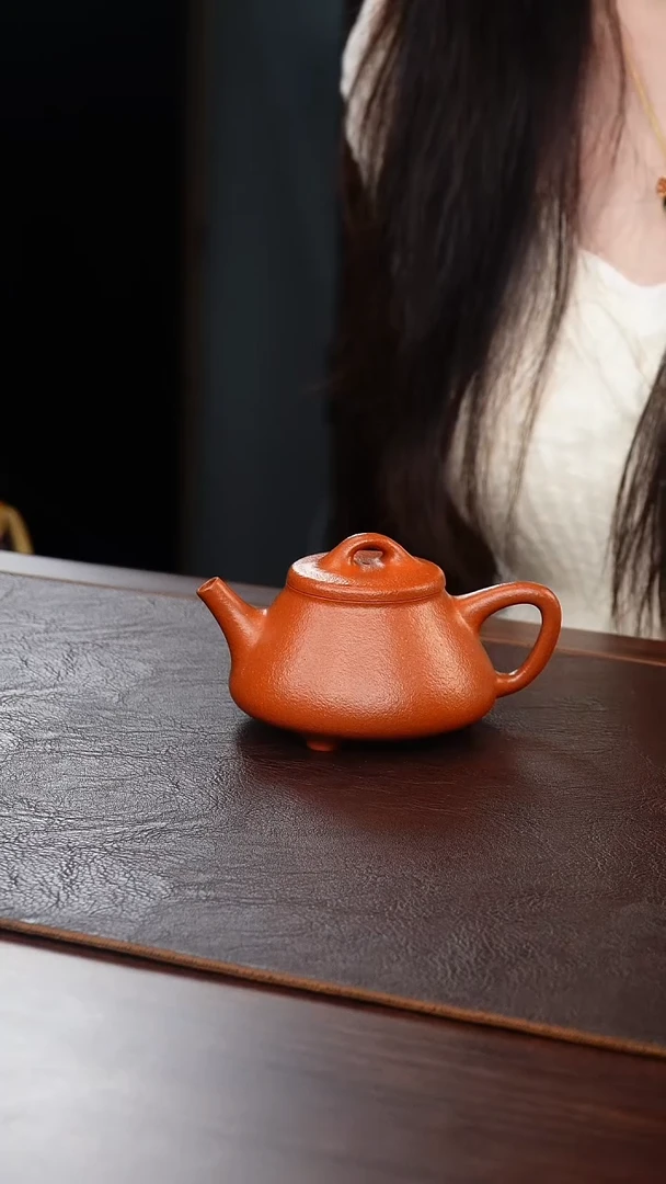 茶壶紫砂侯静99纯红降坡士恒140cc