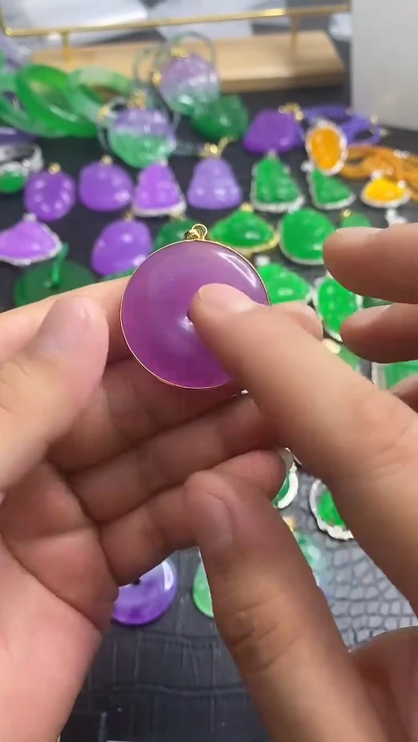 颈饰14K金镶嵌翡翠S007