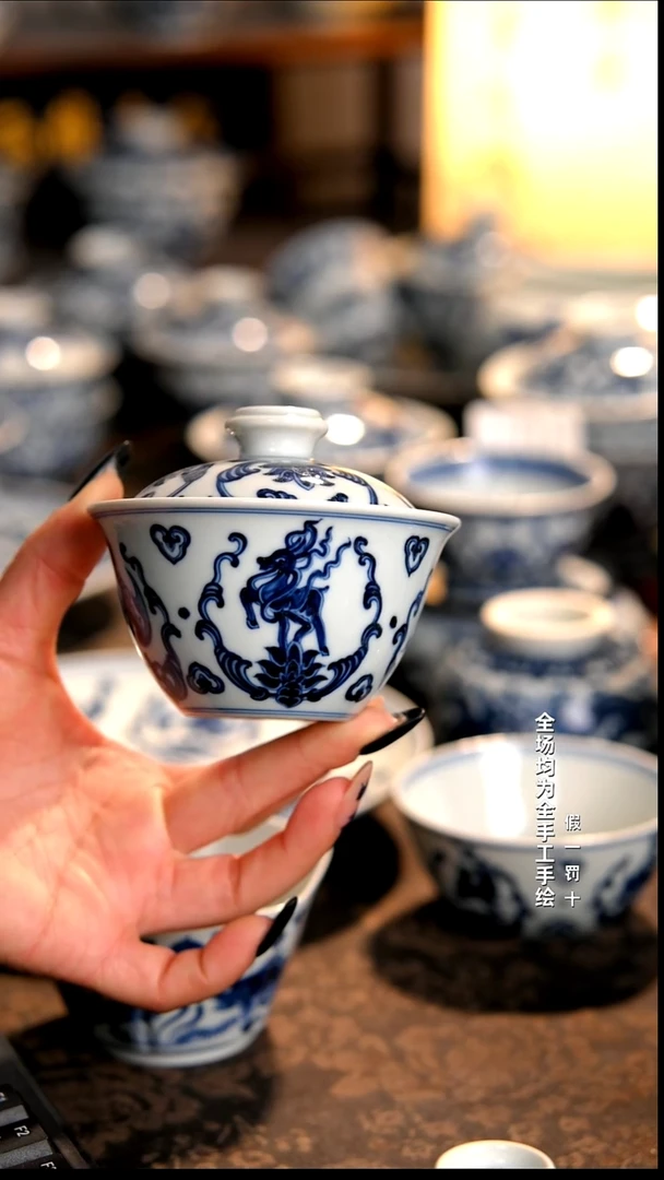 景德镇全手工手绘柴窑茶器福利