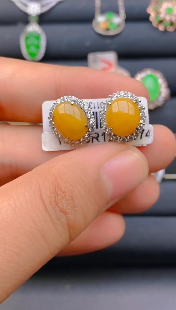 【闪购商品】翡翠戒指银S925镶嵌天然A货翡翠1