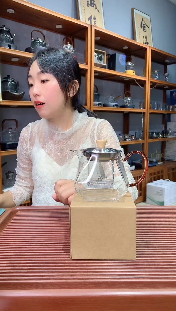水晶玻璃无盖款鑫凤祥四方壶