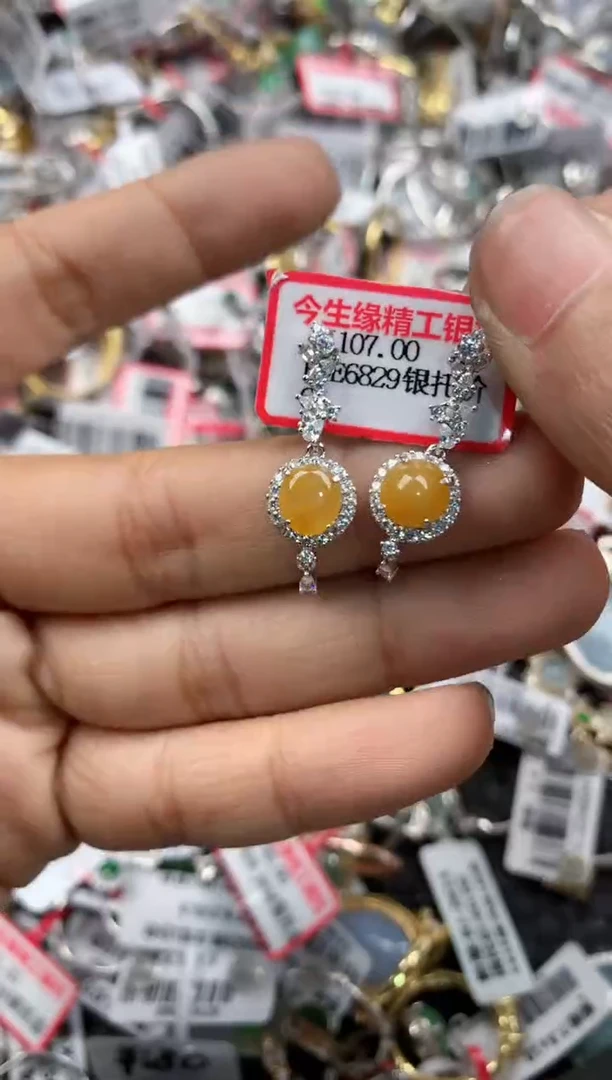 银S925镶嵌戒指翡翠141414----2