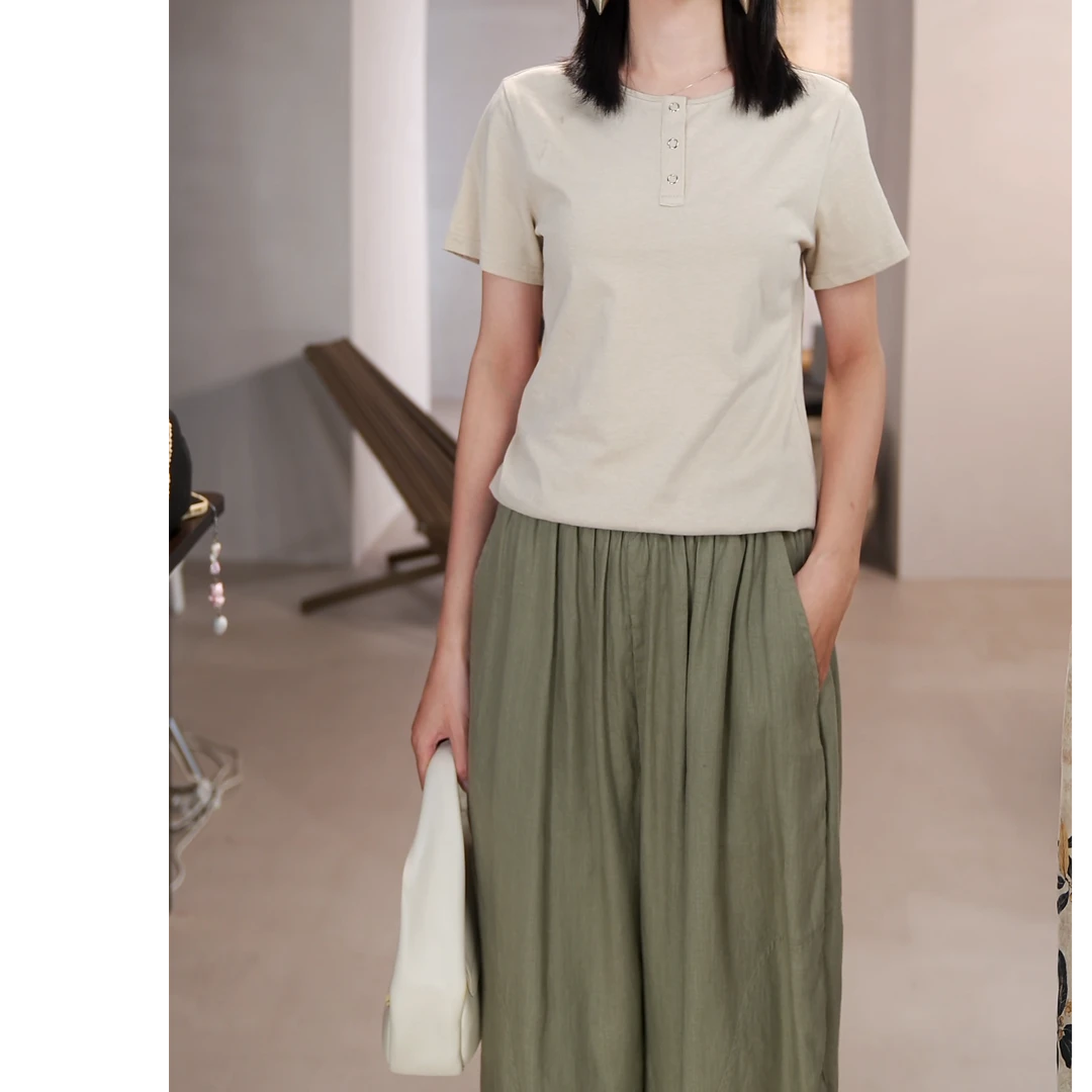 TOJI 佗寂 夏季百搭简约款汉麻针织上衣#ZXO2E092