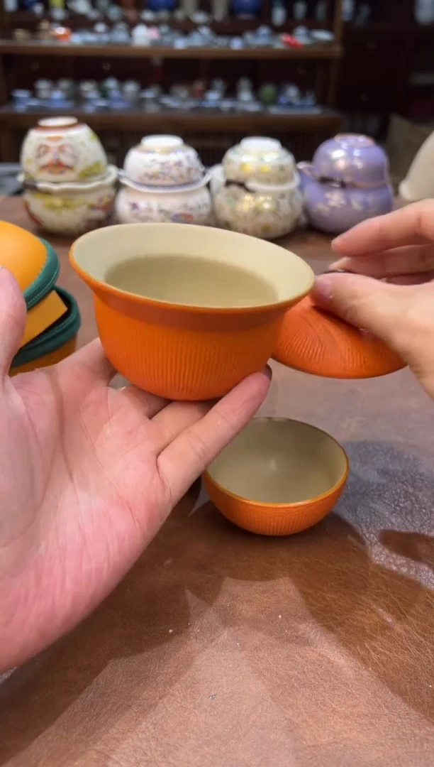 真的很便宜超好看会开片的旅行茶具