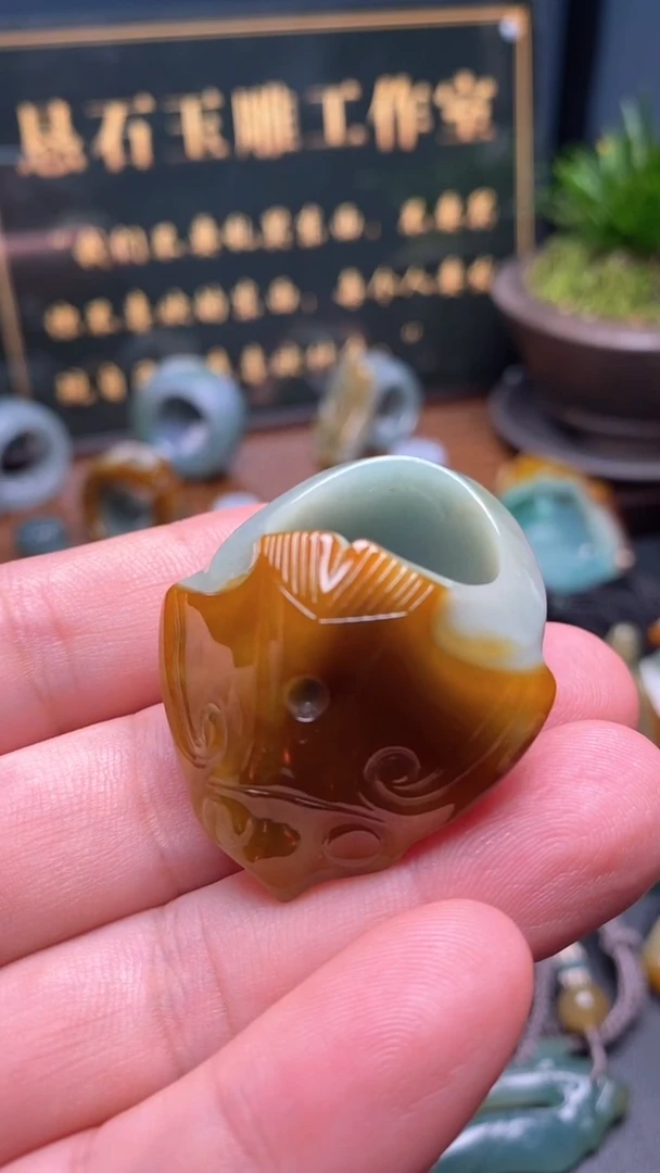 未镶嵌戒指翡翠玉鸮扳指