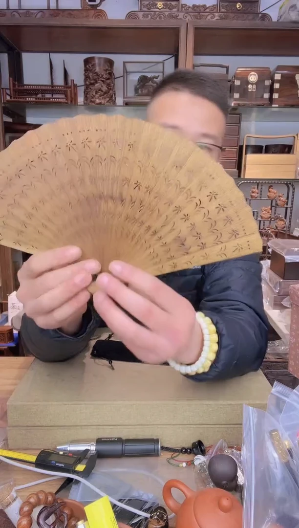 【闪购商品】乌木类书架683金丝楠18公分折扇