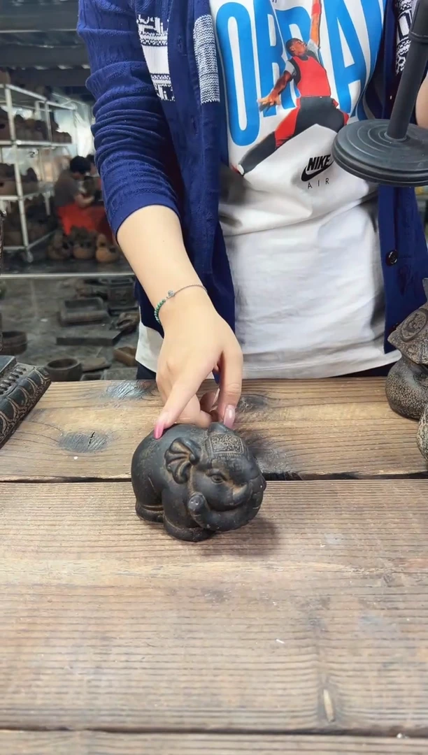 陶土【火山泥】小象摆件