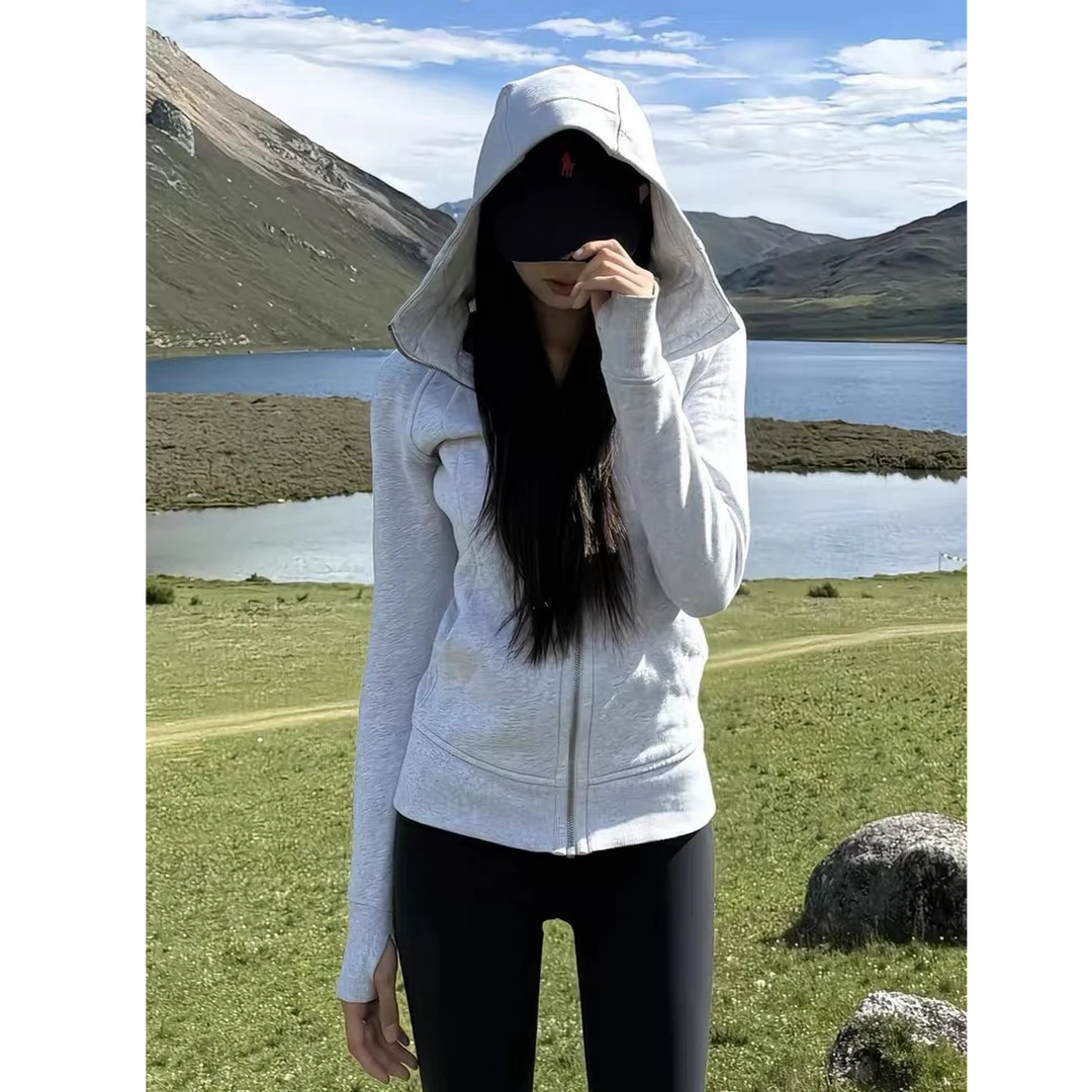 【UBKA】连帽卫衣女款秋季2025新款早秋季美式外套收腰修身百搭上衣