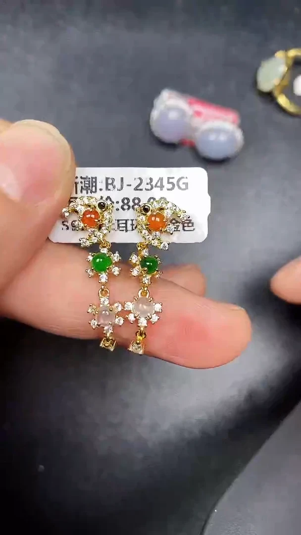 银S925镶嵌戒指翡翠3940