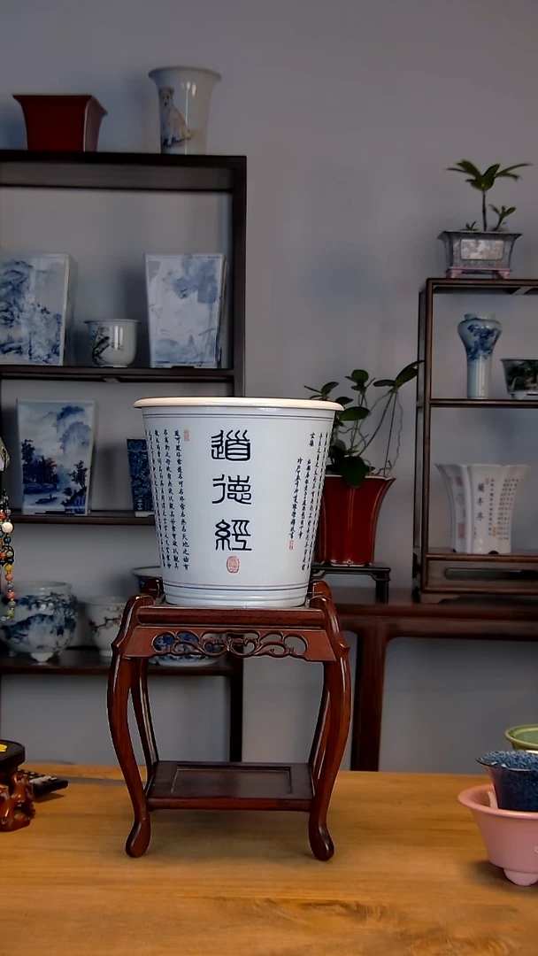 景德镇手工陶瓷花盆