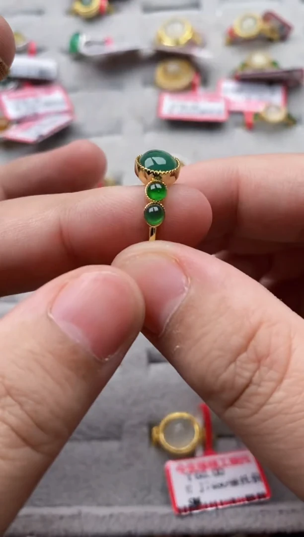 【闪购商品】翡翠戒指银S925镶嵌333333---6
