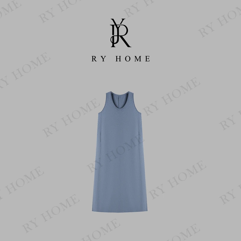 【容雨RYHOME】100%棉＋休闲无袖背心长裙252L1386