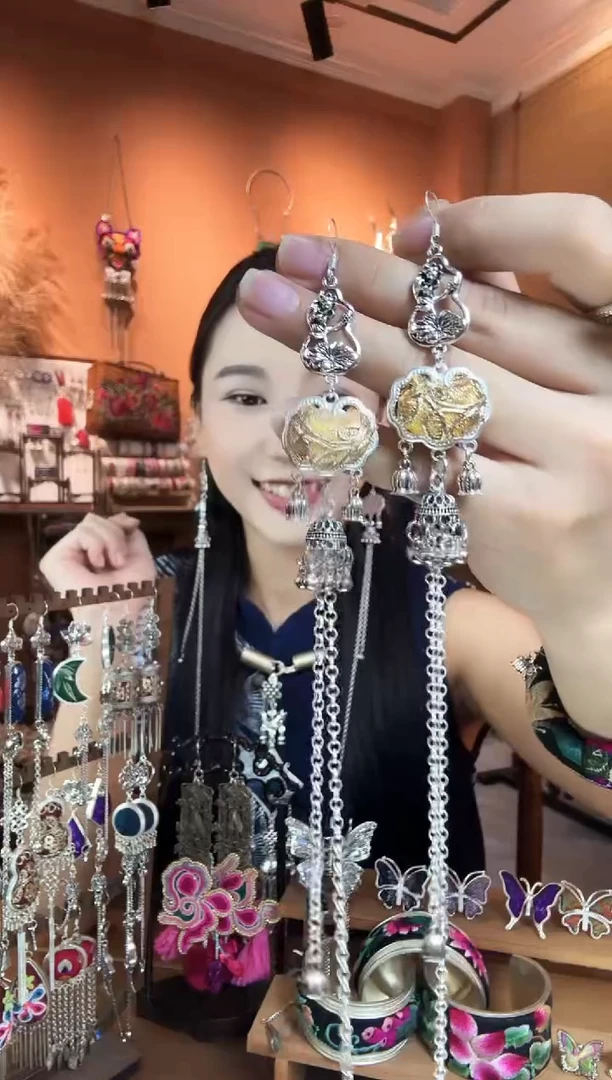 刺绣纯手工民族风耳环