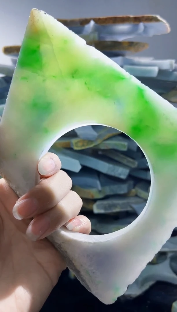 裸石翡翠缅甸翡翠A货陈6553