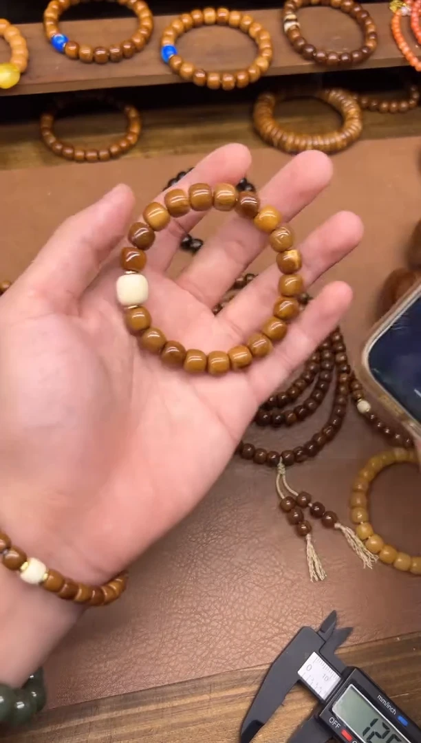 库克手串库克10带12左右猛犸顶珠