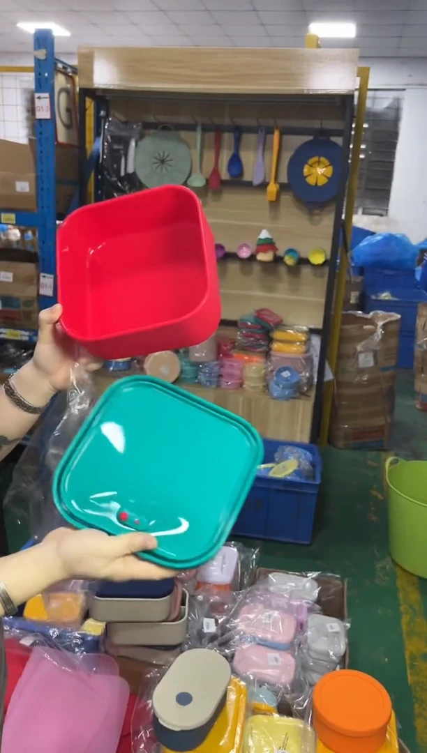 硅胶红底绿盖-2L正方排气盒