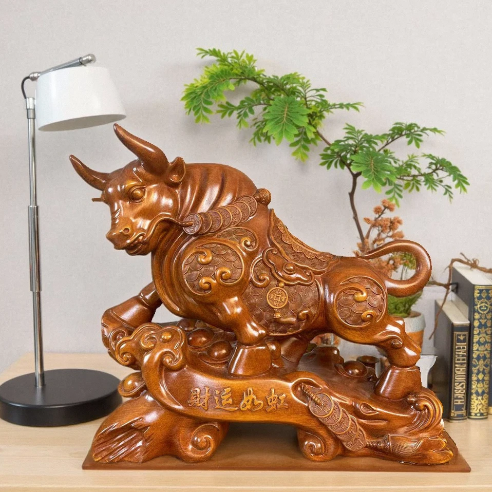 FM457运如虹牛摆件工艺品开业乔迁送礼办公室客厅书房家居装饰